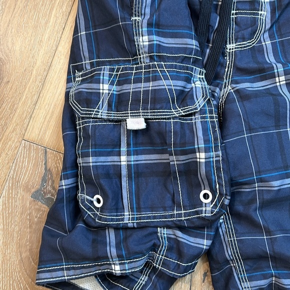 OP Plaid Board Shorts Swim Trunks Swimsuit Plaid - Picture 2 of 8